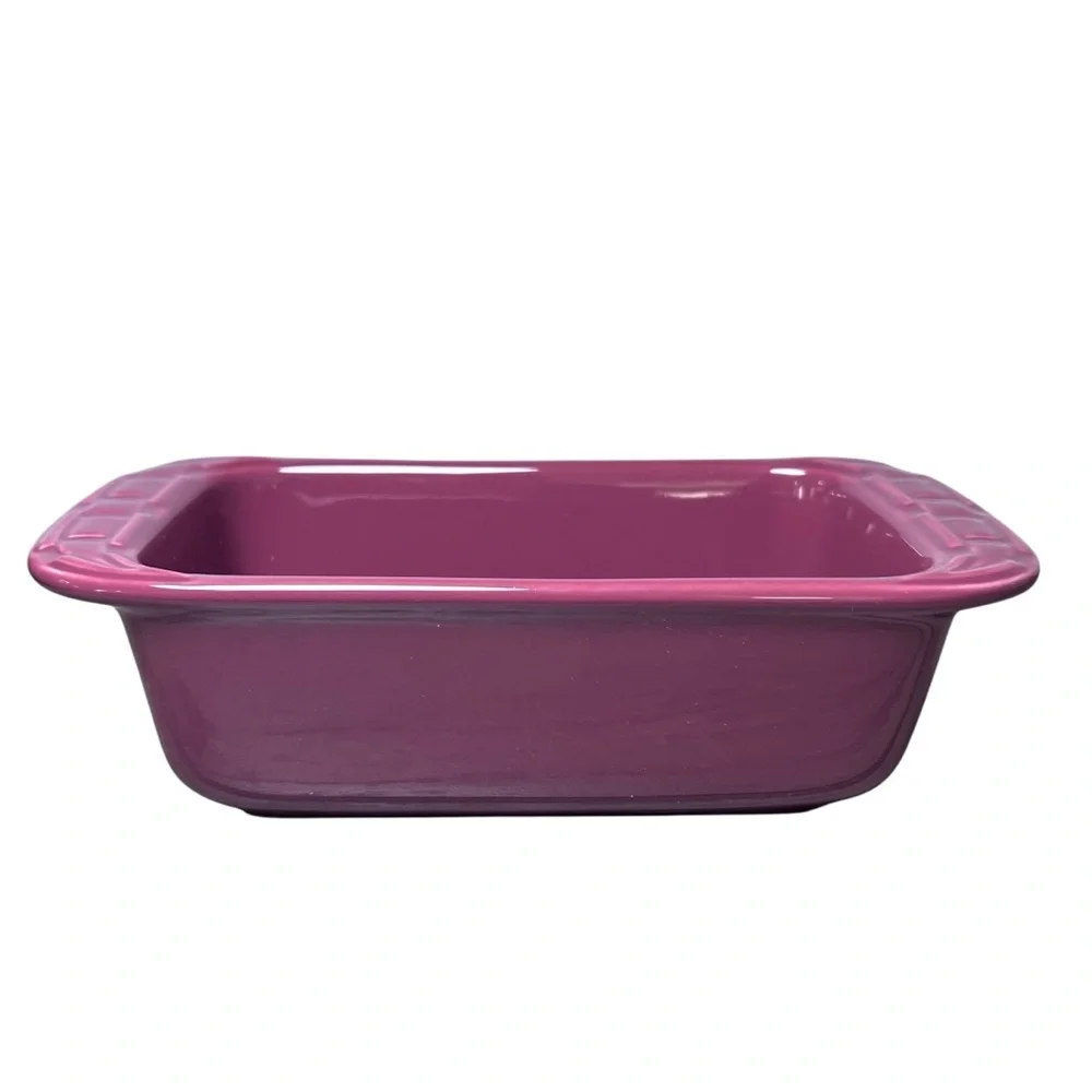 Longaberger Pottery Woven Traditions Small Loaf Dish - Paprika NIB‎